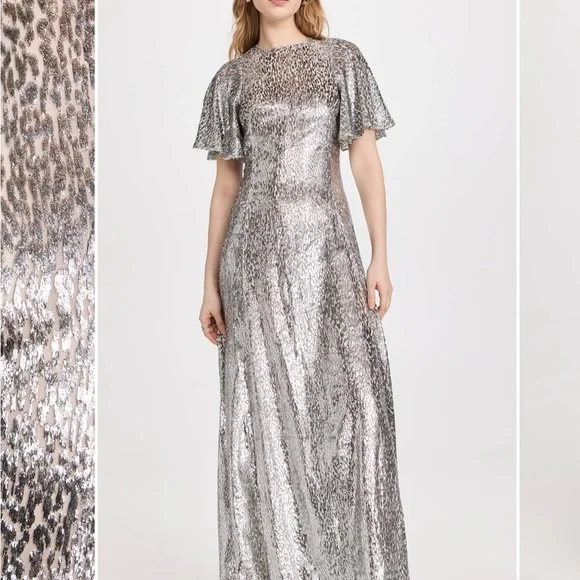 The Vampire’s Wife Midnight Tremors Silver Evening Gown Size 2 4 - Picture 2 of 7